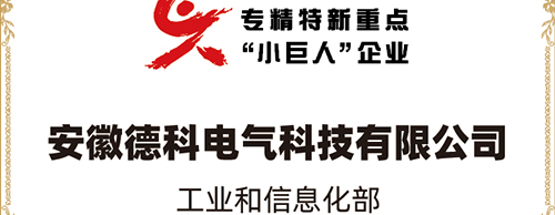 「小巨人 大分量」| 博天堂网址电气荣获“国家专精特新重点小巨人企业”称号！